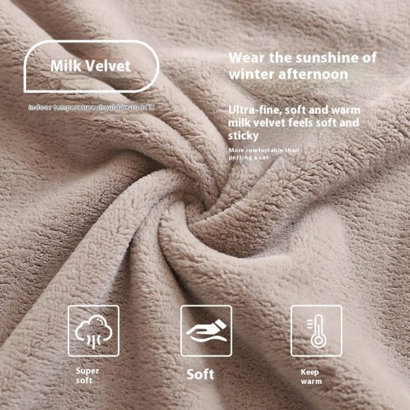 Winter Fleece Lining Plus Size Milk Fiber Homewear Mid-length Men's Pajamas - Image 4