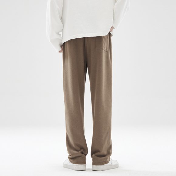 Fashion Brand Draping Effect Straight Gray Sweatpants Men - Image 2