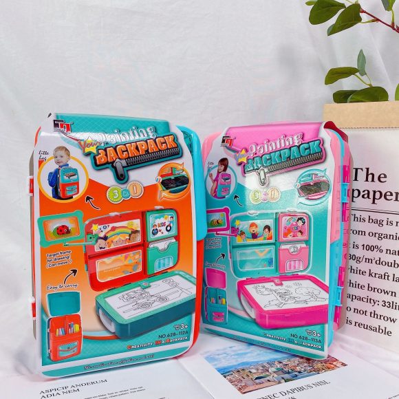 Children's 2 in 1 Painting Learning Backpack Toy - Image 7