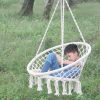 Nordic Style Round Hammock Outdoor Indoor Dormitory Bedroom Hanging Chair For Child Swinging Single Safety Hammock