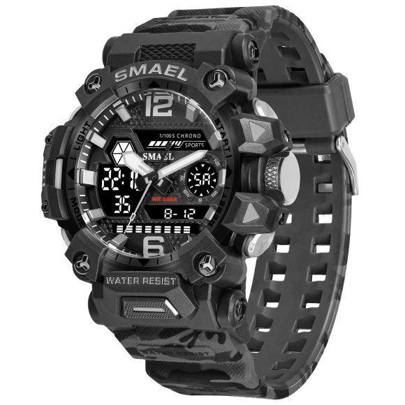 Tactical Men Camouflage Alloy Military Style Luminous Waterproof Outdoor Electronic Watch - Image 8