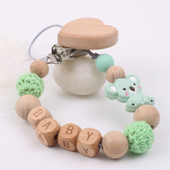 Baby products soothing beech wood mouth chain clip - Image 2