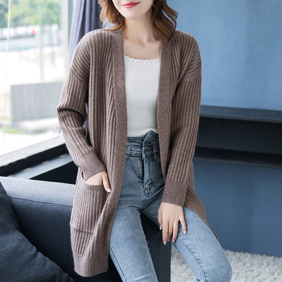 Loose Knitted Shawl Versatile Sweater Coat Women's - Image 7