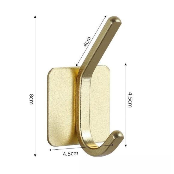 Nail-free Stainless Steel Single Hook Alumimum Hook Towel Self-adhesive Hook Single Hook - Image 5