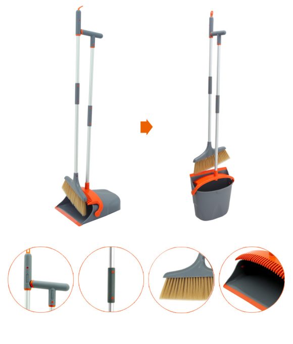 East New Fashion Luxury Broom Dustpan Combination Set Foldable Cleaning Tools House Helper - Image 5