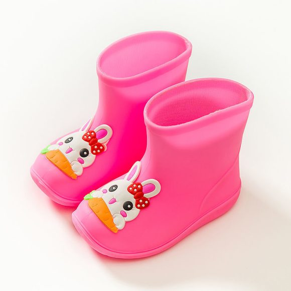 Non-slip Stylish Rubber Shoes Men's And Women's Children & Baby Baby Velvet Rain Boots - Image 6