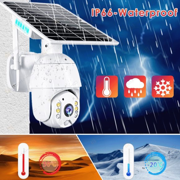 4G SIM Card Security Protection LTE Camera 1080P IP WIFI Wireless Smart Home CAM 8W Solar Panel Battery Outdoor Night Vision - Image 10