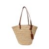Large Capacity Straw Woven Bag Women's Woven Portable Vegetable Basket Bag - Image 5