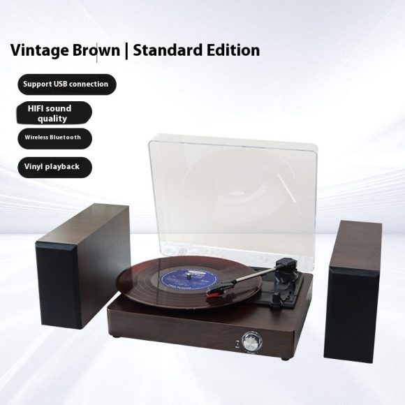 Vinyl Record Player Integrated Bluetooth Audio Retro Ornaments - Image 2