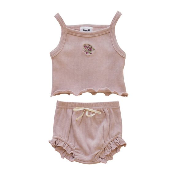 Rose Grey Embroidered Knitting Baby Kids Clothing - Image 4
