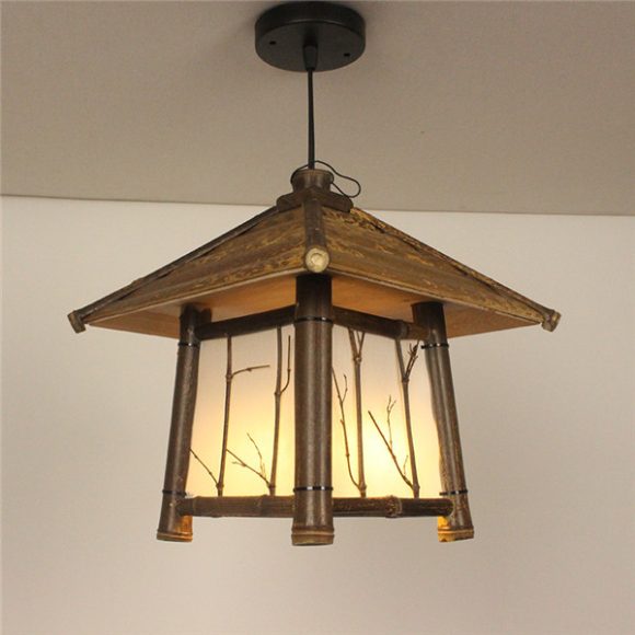 Retro Chinese Style Chandelier Tea Room Southeast Asia Chandelier Bamboo Lamp - Image 3
