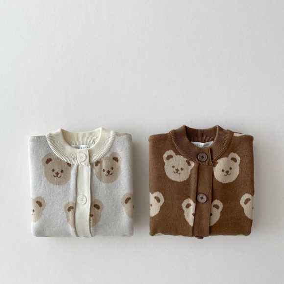 Children's Fashion Bear Sweater Coat Fashion Cute Cartoon Round Neck - Image 5