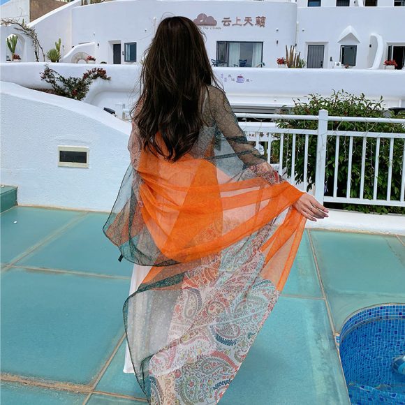 Desert Versatility For Traveling Sun Protection Toe Cap Silk Scarf - Image 5
