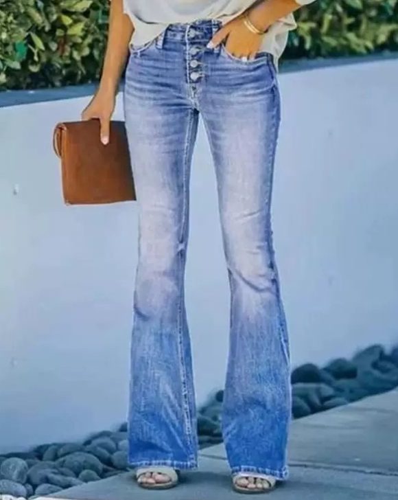 Women's Printed Polyester Jeans - Image 3