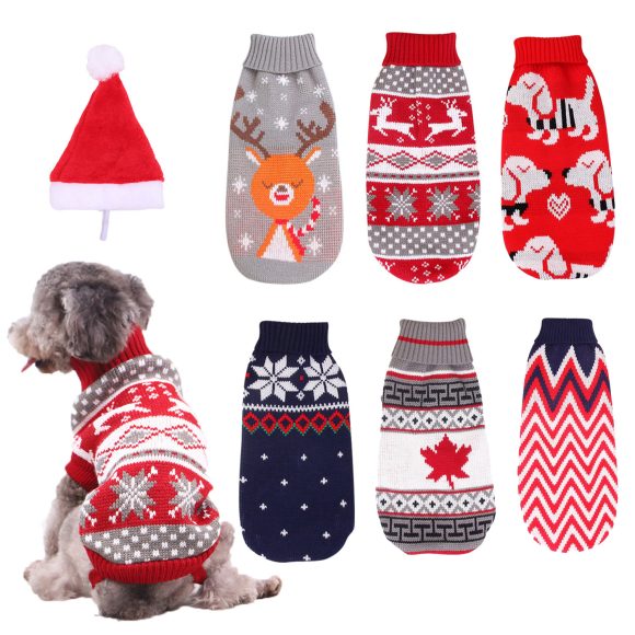 Christmas Turtleneck Knitting Sweater Dog Clothing - Image 7