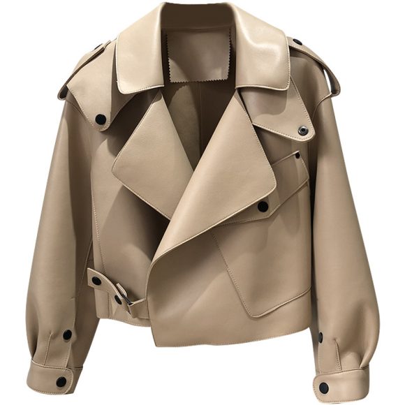 New Genuine Leather Clothes Women's Jacket Sheepskin Loose-fitting Short Coat - Image 2