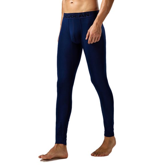 Seobean New Classic Long Johns Men's Fashion Simple Warm Within Long Pajama Pants - Image 5