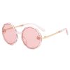 Kids Wave Frame Vintage Round Frame Sunglasses - Image 9