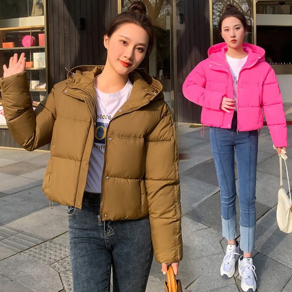 Women's Simple Casual Hooded Short Down Jacket - Image 8