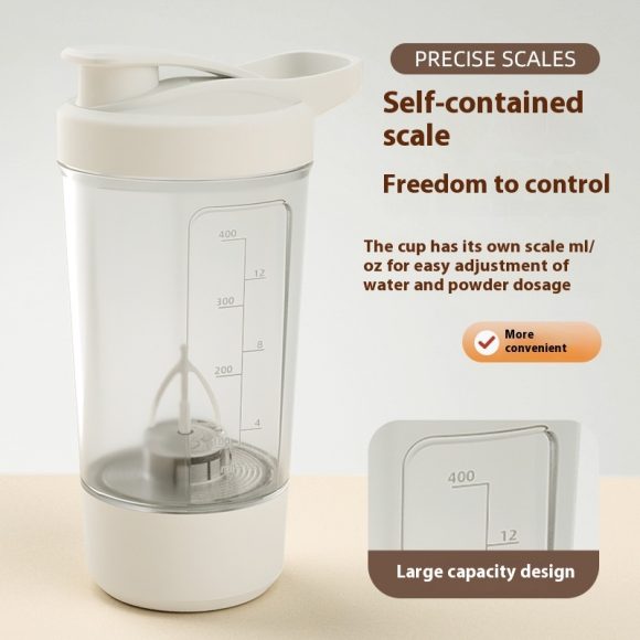 400ML 14oz Electric Protein Powder Mixing Cup Automatic Shaker Mixer Shake Bottle Milk Coffee Blender Kettle Fro Gym 1200mAh - Image 5