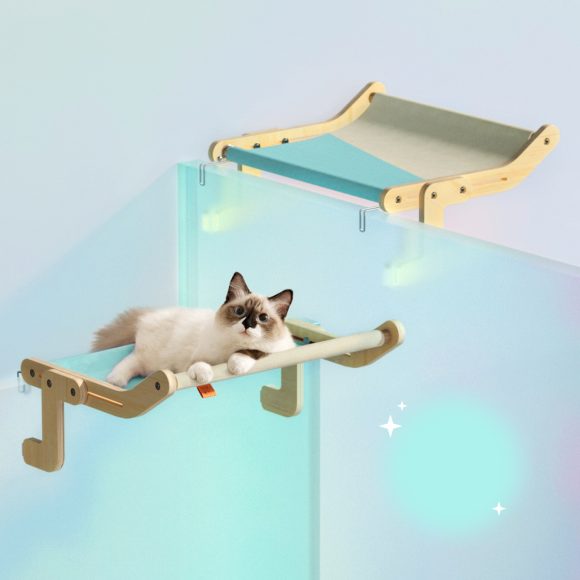Mewoofun Pet Cat Window Perch 4 Color Wooden Assembly Hanging Bed Cotton Canvas Easy Washable Multi-Ply Plywood New Dropshipping - Image 6
