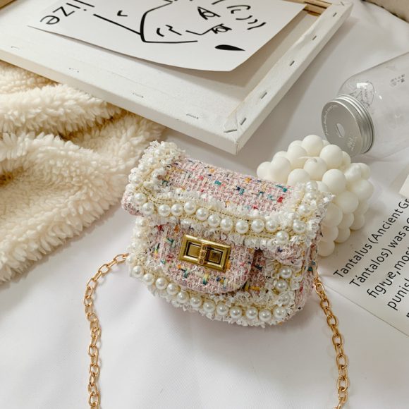 Children's Diamond Lattice Chain Crossbody Bag - Image 2