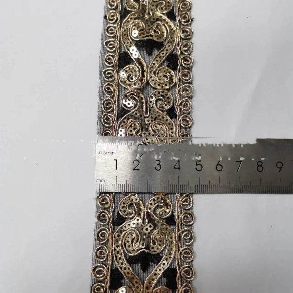 New Ethnic Ribbon Bar Code Embroidery Lace Sequins - Image 3