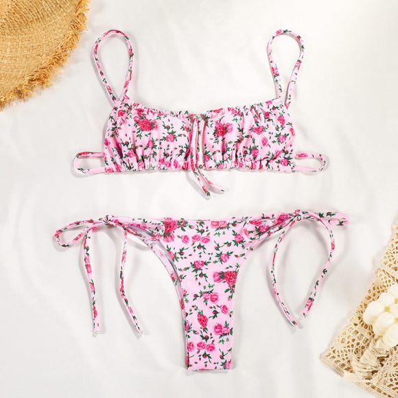 Swimwear Women's Printed Strap Bikini - Image 2
