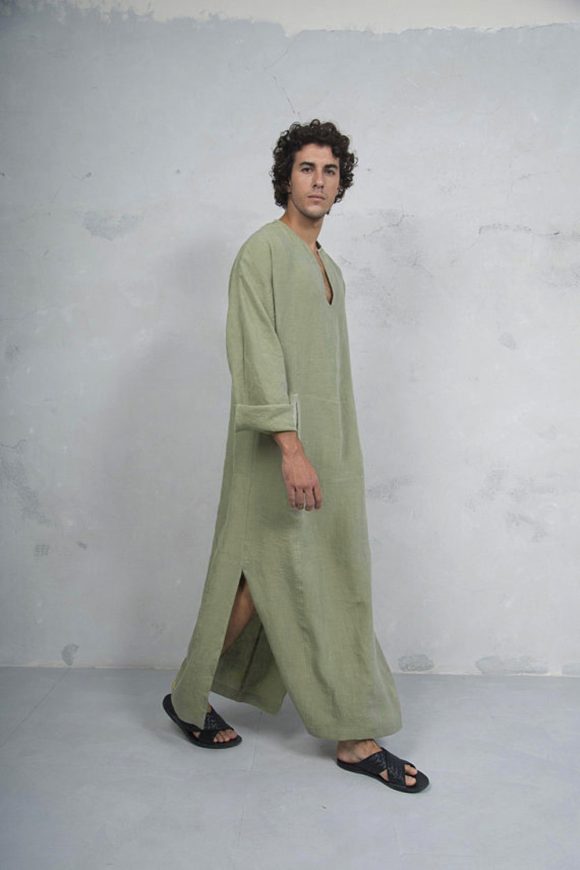 Cotton And Linen Ethnic Style Men's T-shirt - Image 2