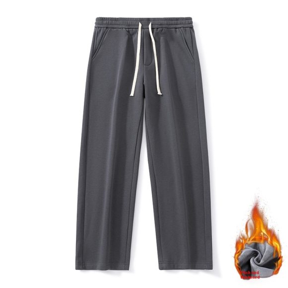 Autumn And Winter Velvet Padded Casual Pants Loose Straight - Image 6