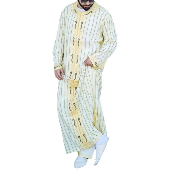 Men's Casual Straight Type Long Striped Shirts - Image 5