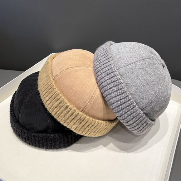 Autumn And Winter Deerskin Velvet Beret Melon Skin Hat - Image 3
