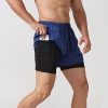 Men's Loose Three-point Quick-drying Lined Anti-exposure Double-layer Fitness Shorts - Image 6