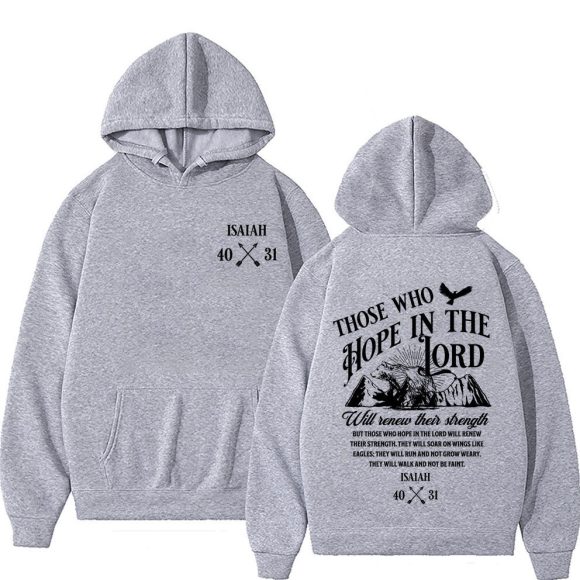 Christian Jesus Letters Print Hoodies Men Women's Clothing - Image 7
