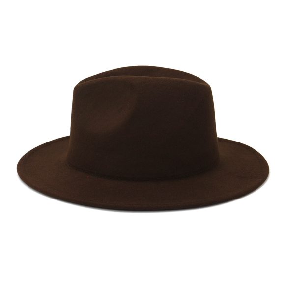 Double-sided Color Matching Flat Brim Fedora Hat - Image 9