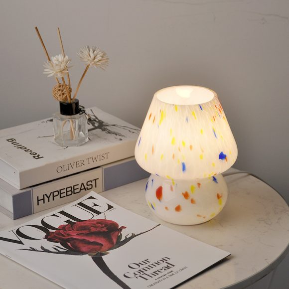 Handmade Glass Mushroom Small Table Lamp - Image 4