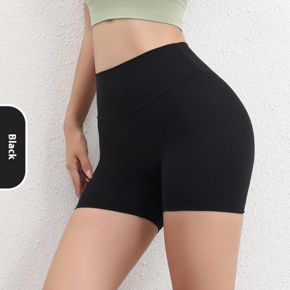 Women's Solid Color Simple High Waist Hip Lifting Sport Shorts - Image 5
