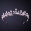 Simple Rhinestone Silver Headband Crown - Image 2