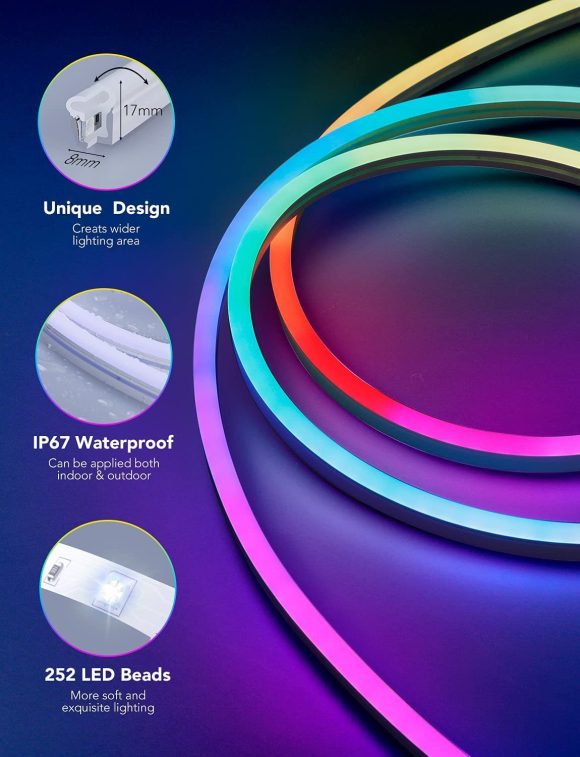 12V24V Bluetooth WIFI5 M RGBIC Colorful Music Neon Light - Image 4