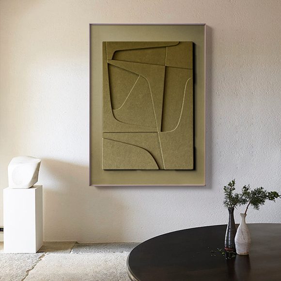 Three-dimensional Abstract Silent Style Geometric Morandi Hanging Painting - Image 5