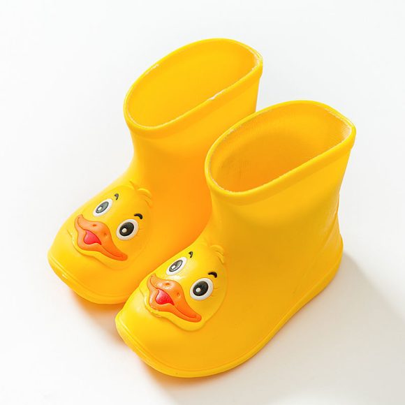 Non-slip Stylish Rubber Shoes Men's And Women's Children & Baby Baby Velvet Rain Boots - Image 3