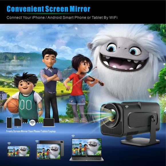 HY320 Android Small HD Smart Projector 1080p - Image 2
