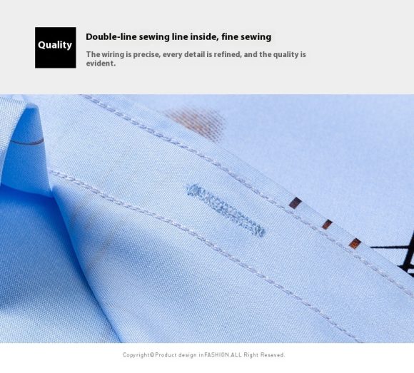 Middle-aged And Elderly Men's Non-ironing Anti-wrinkle Shirt Casual Bronzing Plaid Shirt - Image 2
