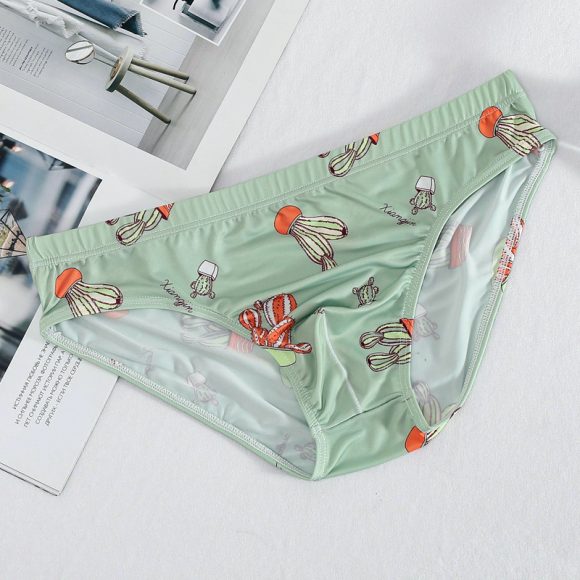 Briefs Printed Ice Silk Underwear Breathable Refreshing Thin Panties - Image 8