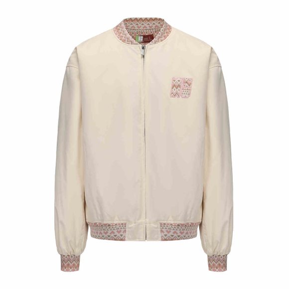 Ethnic Jacquard Stitching Thick Quilted Couple Baseball Uniform Jacket - Image 5