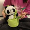 Simulated Bamboo Tube Flower Panda Pillow - Image 3