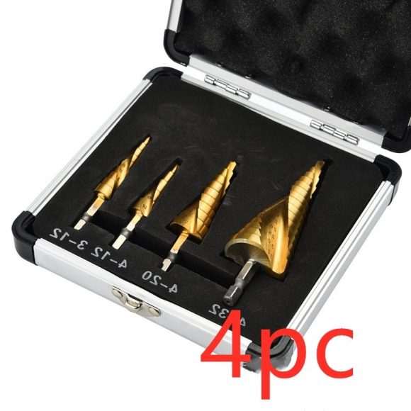 Titanium-plated Spiral  Step Drill 4PC Set - Image 5