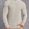 Casual Solid Color Round Neck Pullover Long-sleeved T-shirt - Image 4