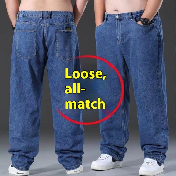 Straight Loose Plus Size Fatty Fat Brother XL Size Men's Clothing Wide Leg Daddy Pants - Image 4