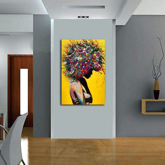 Girl portrait canvas print oil wall art poster - Image 6